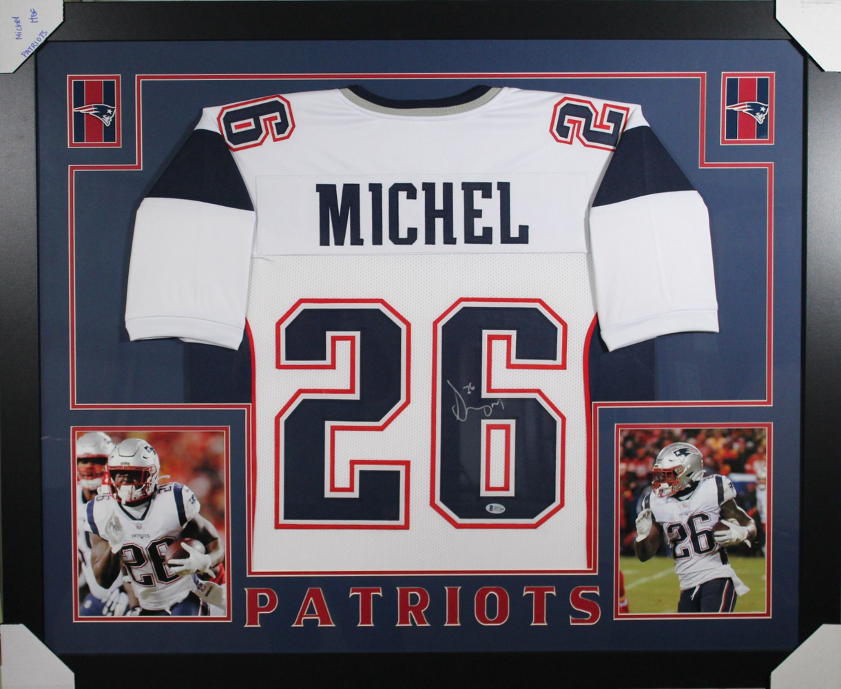 sony michel jersey signed